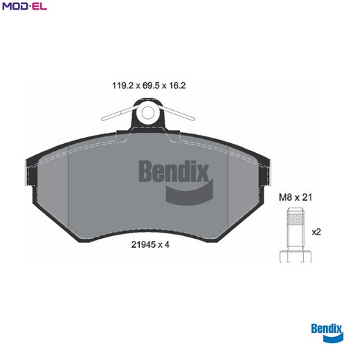 Brake pad set - set,