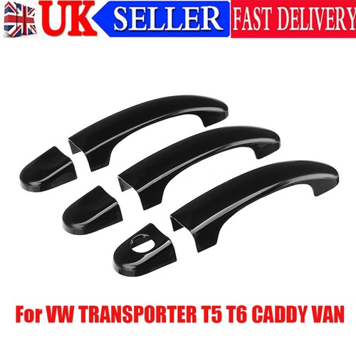 Gloss black door handle covers - black,