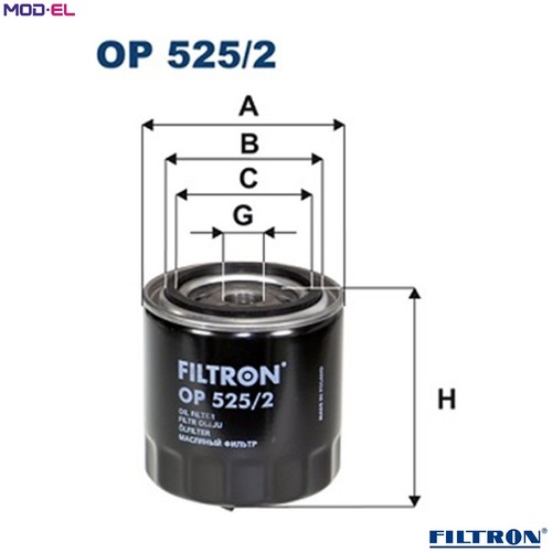 Oil filter 525 for - oil, skoda